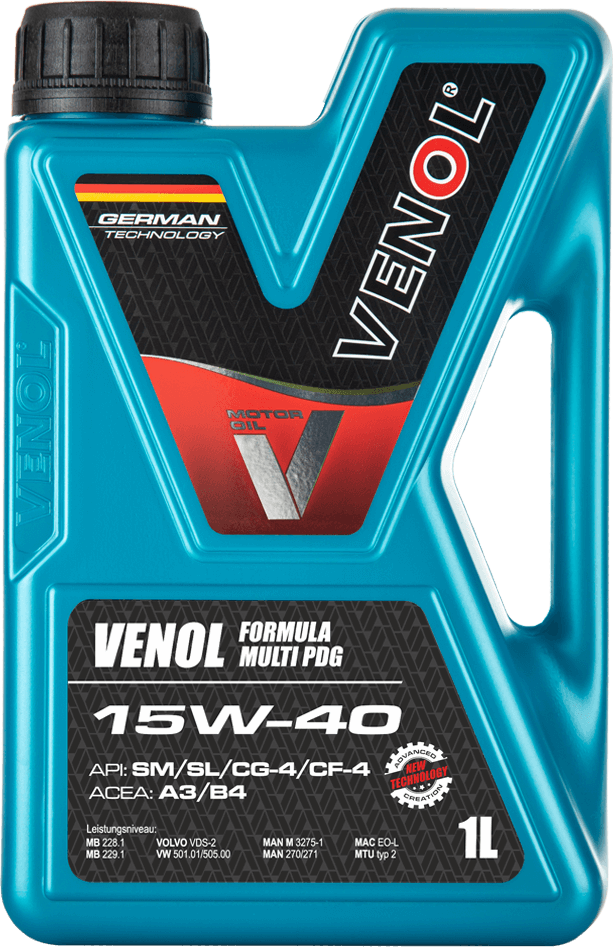 OLEJ SILNIKOWY VENOL FORMULA MULTI PDG SM SL CG 4 CF 4 15W40_1L